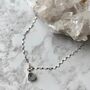Carved Herkimer Diamond Vintage Chain Necklace, thumbnail 5 of 10