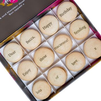 Personalised Message Macaron Gift Box, 3 of 7