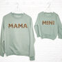 Mother And Mini Leopard Print Matching Sweatshirts, thumbnail 1 of 3