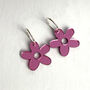 Flower Power Acrylic Hoops Sterling Silver, thumbnail 1 of 2