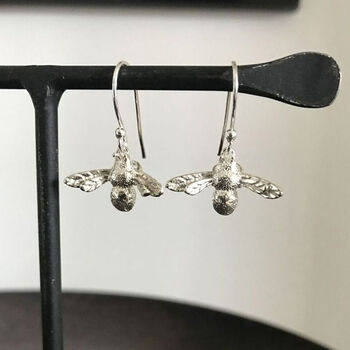Silver Bee Earrings, 6 of 10