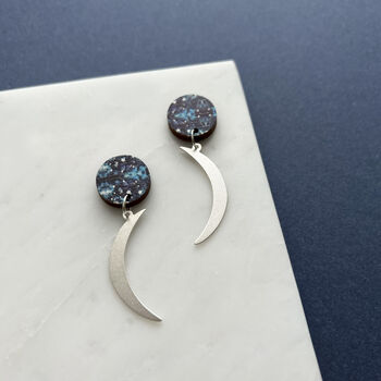 Moon And Star Earrings, 4 of 7