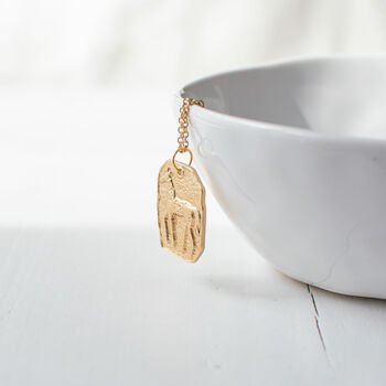 Matte Gold Plated Horse Necklace, 4 of 5