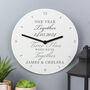 Personalised Anniversary Wooden Clock, thumbnail 3 of 4