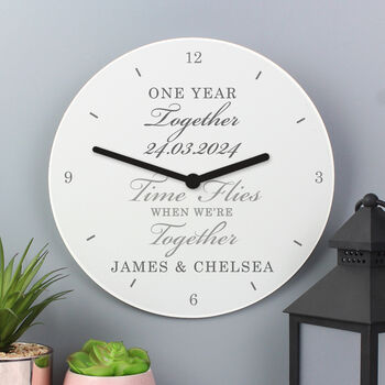 Personalised Anniversary Wooden Clock, 3 of 4