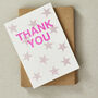 12 Thank You Postcards Pale Pink Stars, thumbnail 1 of 2