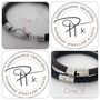 Personalised Mens Bracelet With Engraved Name Rings, thumbnail 6 of 9