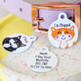 Cat ID Tag Personalised White Bold, thumbnail 12 of 12