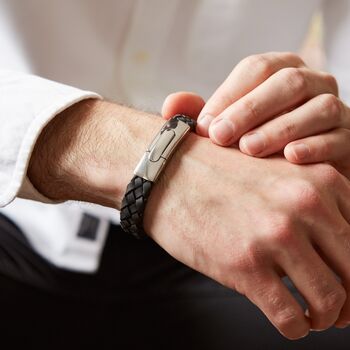 Men’s Personalised Own Handwriting Secret Message Bracelet, 2 of 8