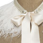 Ivory Ostrich Feather Capelet, thumbnail 3 of 6