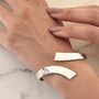 Chunky Sterling Silver Hinged Geometric Bangle, thumbnail 1 of 6