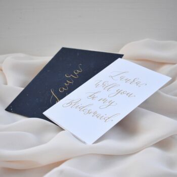 Personalised Handwritten Celestial Bridesmaid Proposal Thank You Card, 7 of 8