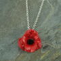 Poppy Red Pendant Necklace, thumbnail 2 of 4