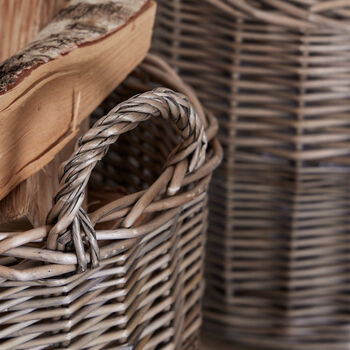 Set Of Two Round Wicker Baskets, 5 of 5