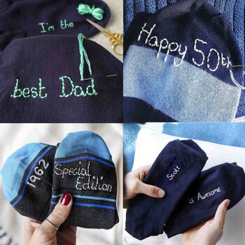 My Daddy Is Awesome Men's Personalised Socks, 3 of 10