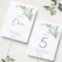 Wedding Table Numbers Green Leaf, thumbnail 1 of 4