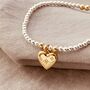 Lyra Heart And Cz Star Bracelet, thumbnail 5 of 6