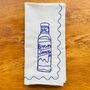 Set Of Six Embroidered Food Condiment Napkins, thumbnail 8 of 12