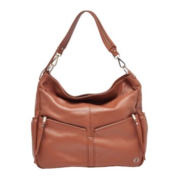 Lennox Tan Leather Handbag, 3 of 10