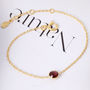 18ct Gold Vermeil Birthstone Gemstone Chain Bracelet, thumbnail 3 of 10