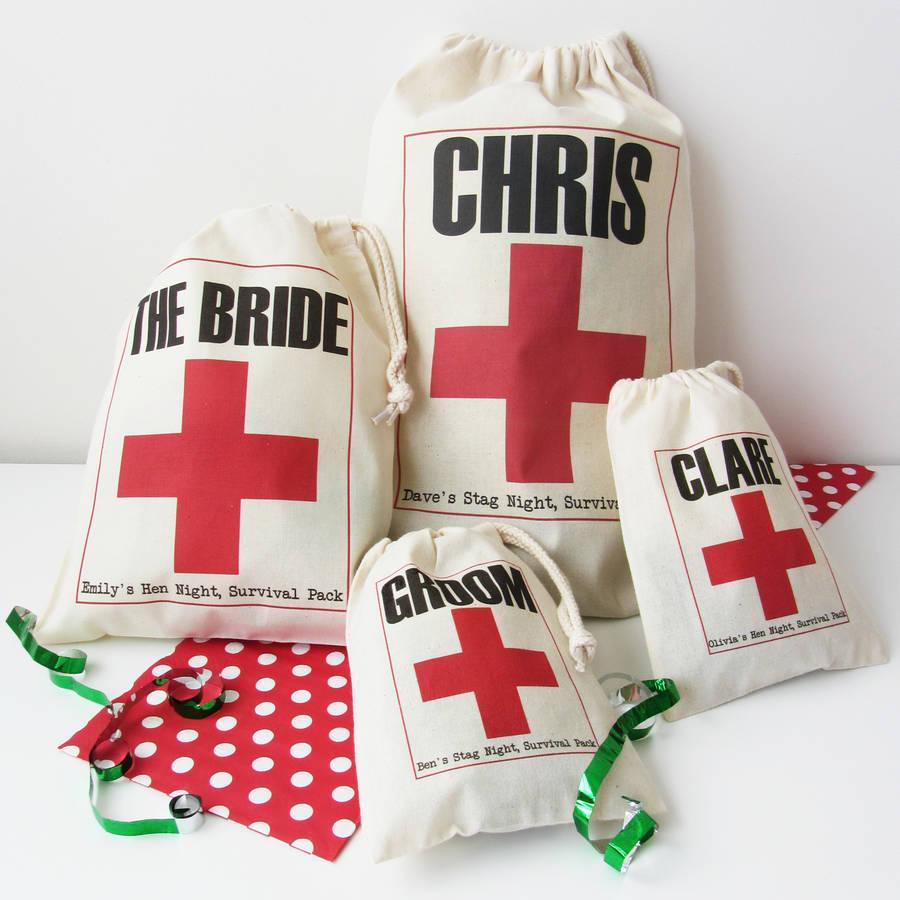Hen And Stag Personalised Survival Bags, 1 of 3