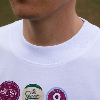 West Ham Beer Mats Oversized T Shirt, 8 of 8