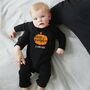 Little Pumpkin Personalised Baby Vest, thumbnail 4 of 10