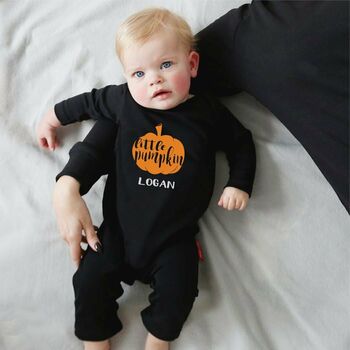 Little Pumpkin Personalised Baby Vest, 4 of 10