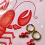 ‘You’re My Lobster’ Print And Lobster Earrings Gift Set, thumbnail 6 of 7