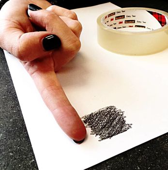 Inked Round Monogram Fingerprint Cufflinks, 6 of 12