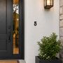 Black Solid Brass House Number Five Plaque, thumbnail 2 of 8