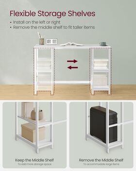 Office Table Computer Desk Workstation With Shelves, 3 of 9