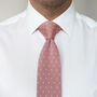 Men's Square End Knitted Tie With Dots | Dusty Pink, thumbnail 2 of 5