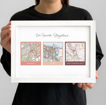 Personalised Your Favourite Locations Map Print, 3 of 10