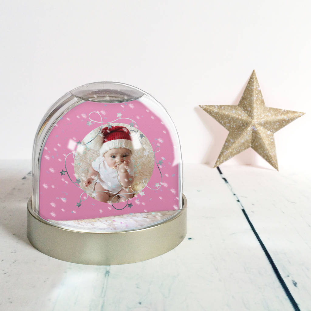 Personalised Photo Christmas Snow Globe By Sarah Catherine
