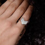 Art Deco Arrow Ring In Rose Gold Vermeil, thumbnail 2 of 3