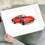 Personalised Ferrari Dino car Print, thumbnail 1 of 5