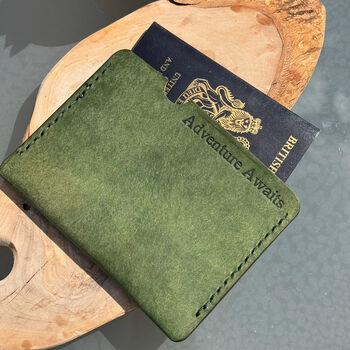 Handmade Leather Passport Cover, 3 of 7