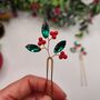 Handmade Festive Hair Pins Set Of Two, thumbnail 2 of 12