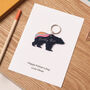 Blue Bear Acrylic Keyring Father's Day Card, thumbnail 1 of 6