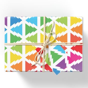 Rainbow Christmas Wrapping Paper Set, 6 of 6