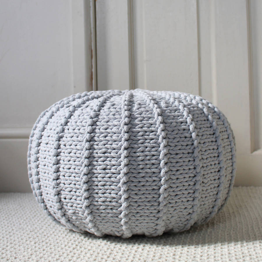 knitted pouffe by grattify | notonthehighstreet.com