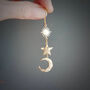 'Tempest Twilight' Ethical Hand Beaten Brass Earrings, thumbnail 2 of 2