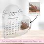 Personalised Engagement Calendar Heart Acrylic Plaque, thumbnail 4 of 5