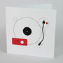 Turn Record Player Greetings Card, thumbnail 3 of 3