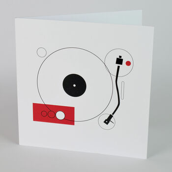 Turn Record Player Greetings Card, 3 of 3