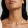 18k Gold Or Silver Women’s Herringbone Chain Necklace, thumbnail 6 of 6