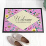 Personalised Floral Indoor Doormat, thumbnail 1 of 5