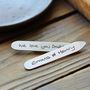 We Love You Daddy Personalised Silver Collar Stiffeners, thumbnail 3 of 8
