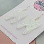 Tooth Glitter Earrings / Dentist Graduation Gift / Dental Hygienist Statement Dangles / Tooth Fairy Novelty Jewellery, thumbnail 7 of 10